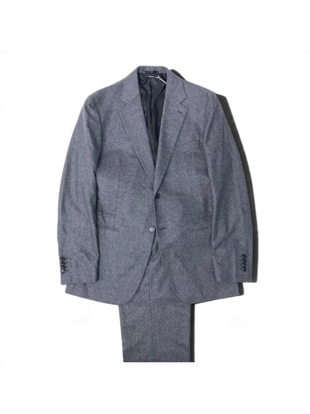 Hermes Set Single Suit Cashmere Blend Gray Shoes